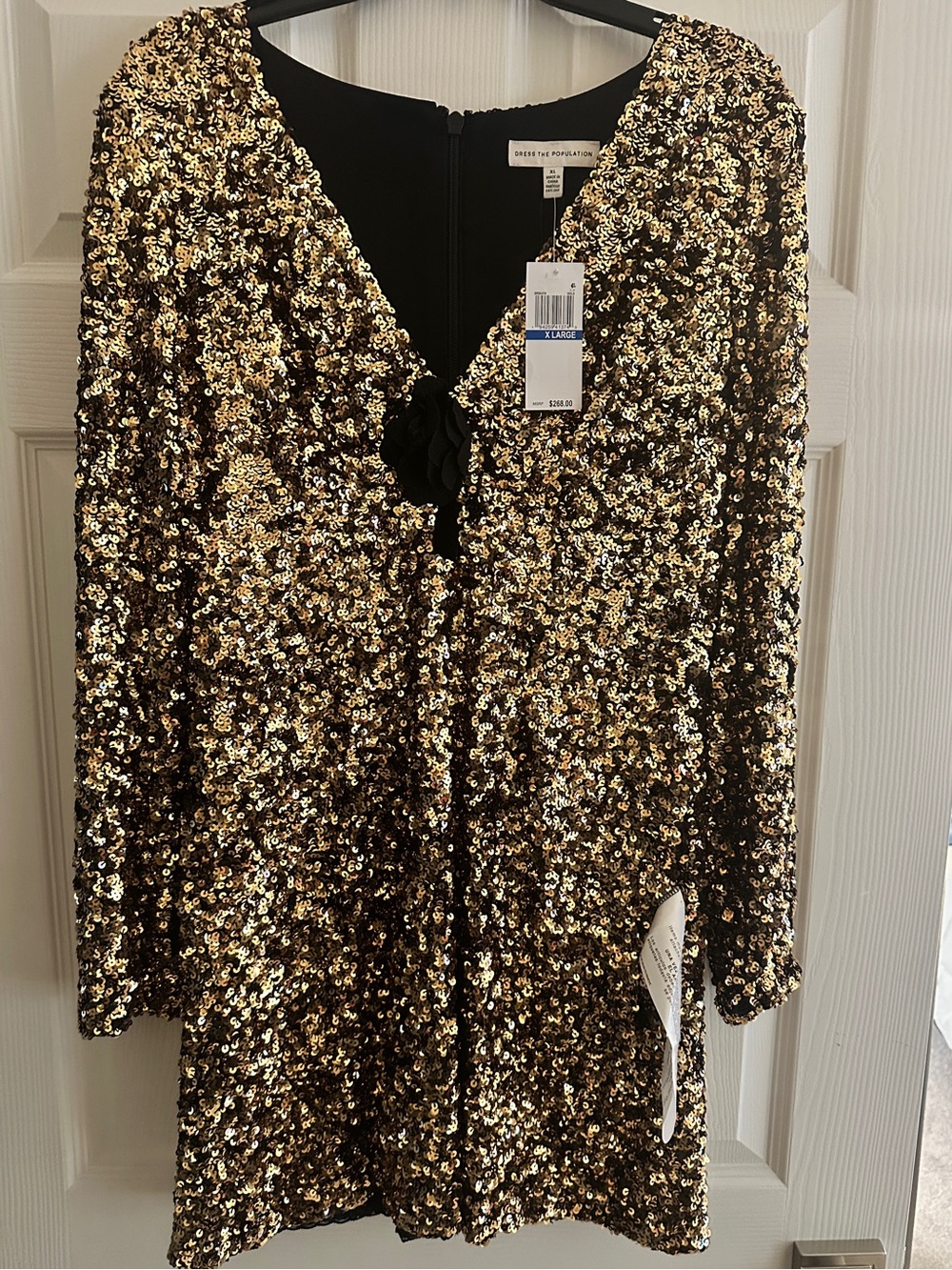 Dress the Population gold Sequin Dress